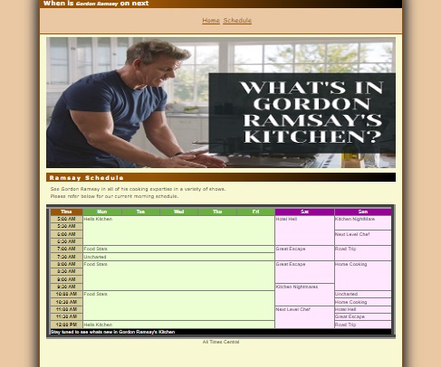 banner and schedule construction image